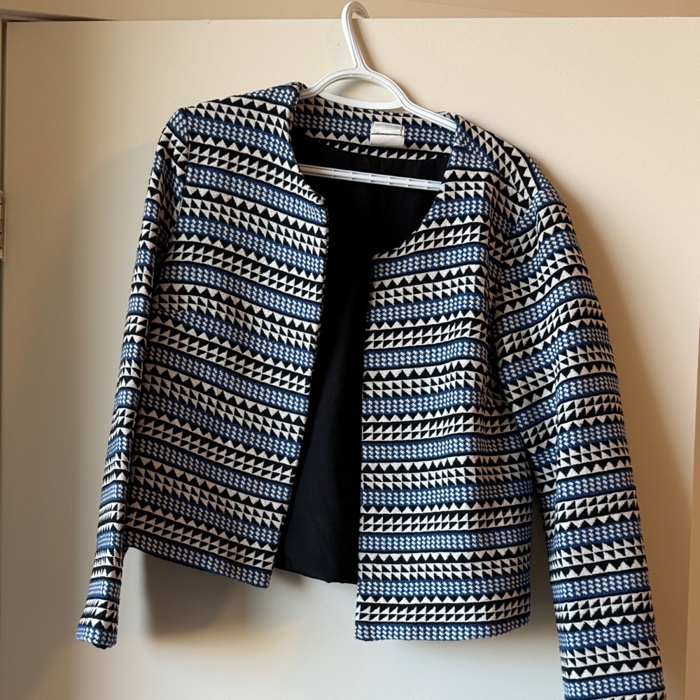 Twik Black and White Patterned Blazer S/M